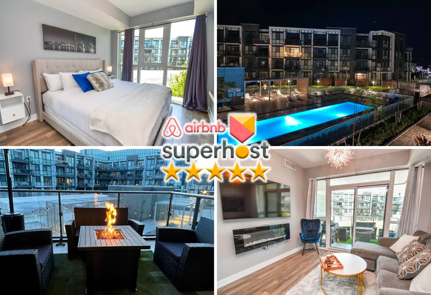 King Bed*Pool*Fireplace*BBQ*Smart TV